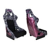 Racing seat SLIDE KS2 Premium Black & Spray Graffity Welur Pink Glitter