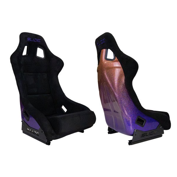 Racing seat SLIDE KS2 Premium Black Welur & Gradient Glitter