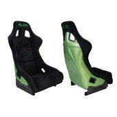 Racing seat SLIDE KS2 Premium Black & Welur Green Glitter