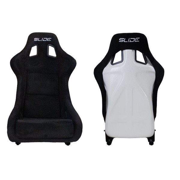 Racing seat SLIDE KS2 Premium Black Welur & White Glitter