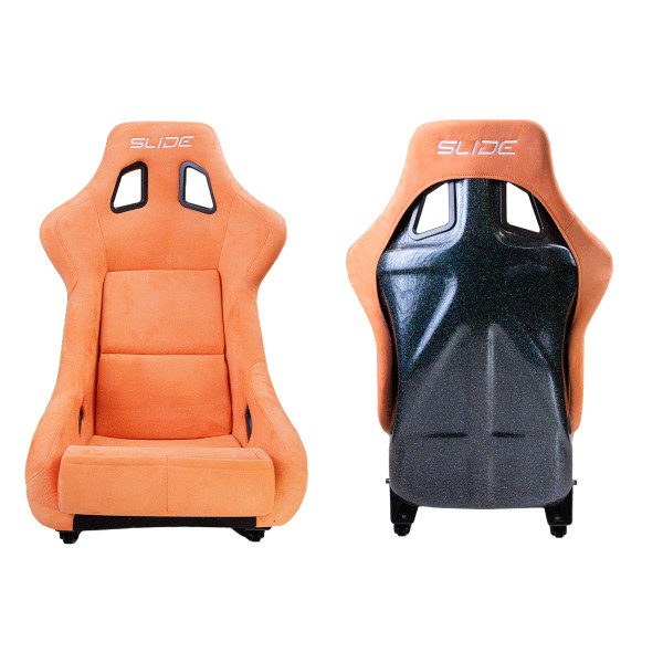 Racing seat SLIDE KS2 Premium Dark Orange Welur & Moonlight Glitter