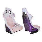 Racing seat SLIDE KS2 Premium Light Pink & Grafic Welur Gradient Glitter