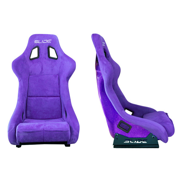 Racing seat SLIDE KS2 Premium Purple Suede Purple Glitter