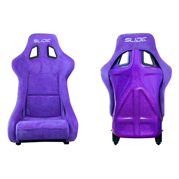 Racing seat SLIDE KS2 Premium Purple Suede Purple Glitter