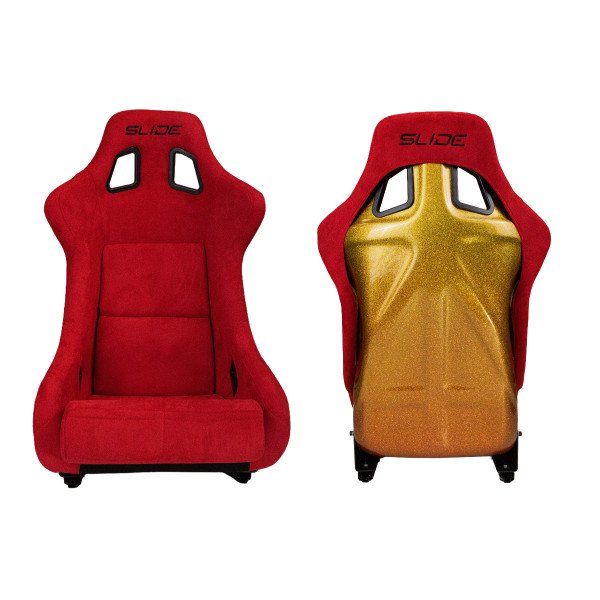 Racing seat SLIDE KS2 Premium Red Welur & Gradient Glitter