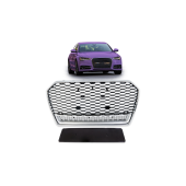 Grill Audi A6 C7 Facelift Silver & Gloss Black
