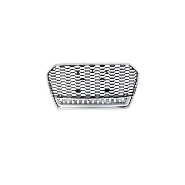 Grill Audi A6 C7 Facelift Silver & Gloss Black