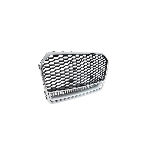 Grill Audi A6 C7 Facelift Silver & Gloss Black