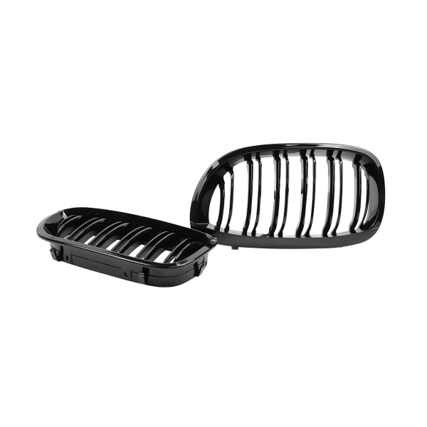 Grill BMW 3 E46 Dual Line Gloss Black