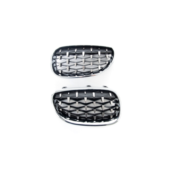 Grill BMW 5 E60 E61 Gloss Black & Chrome