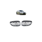 Grill BMW 5 E60 E61 Gloss Black & Chrome
