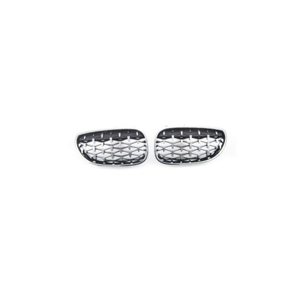 Grill BMW 5 E60 E61 Gloss Black & Chrome