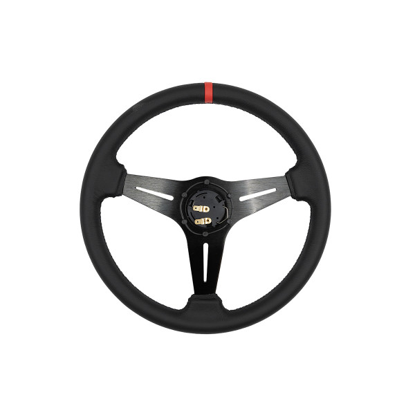 Steering wheel SLIDE 330mm offset:45mm Leather Red