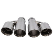 Exhaust Tip 101mmx2 enter 51mm Polished Set