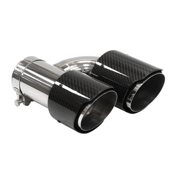 Exhaust Tip 101mmx2 enter 70mm Carbon Gloss Set