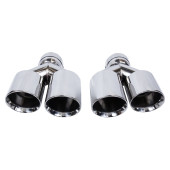 Exhaust 101mmx2 Inlet 70mm Polished Set