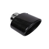 Exhaust Tip 150x90mm enter 76mm Carbon Gloss