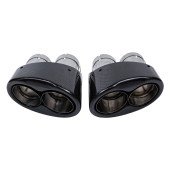 Exhaust Tip 190mmx2 enter 70mm Carbon Gloss Set