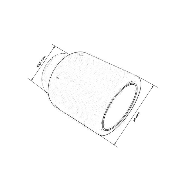 Exhaust Tip 89mm enter 63,5mm Carbon Matte