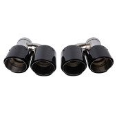 Exhaust Tip Type:06 101mmx2 inlet 76mm Carbon Gloss Set