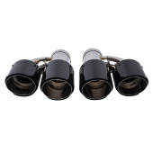 Exhaust Tip Type:07 101mmx2 inlet 76mm Carbon Gloss Set