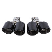 Exhaust Tip Type:08 101mmx2 inlet 70mm Carbon Gloss Set