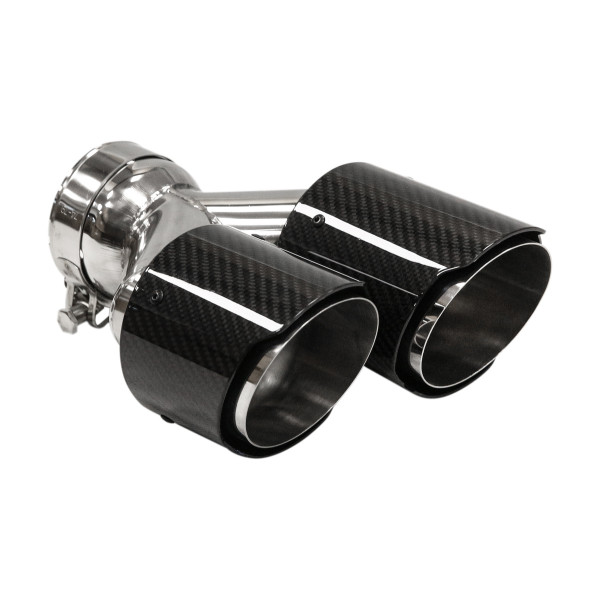 Exhaust Tip Type:08 101mmx2 inlet 76mm Carbon Gloss Set