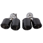 Exhaust Tip Type:08 89mmx2 inlet 76mm Carbon Gloss Set