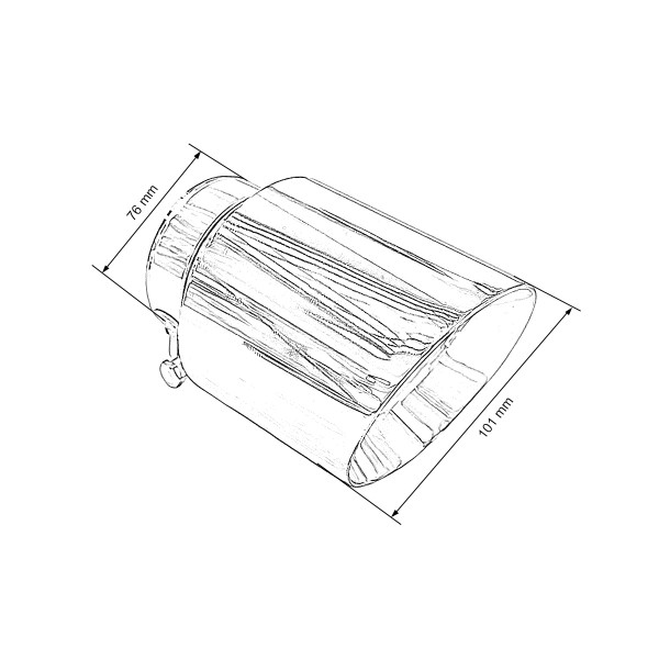 Exhaust tip type:15 101mm inlet 76mm