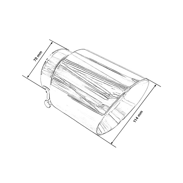 Exhaust tip type:15 114mm inlet 70mm