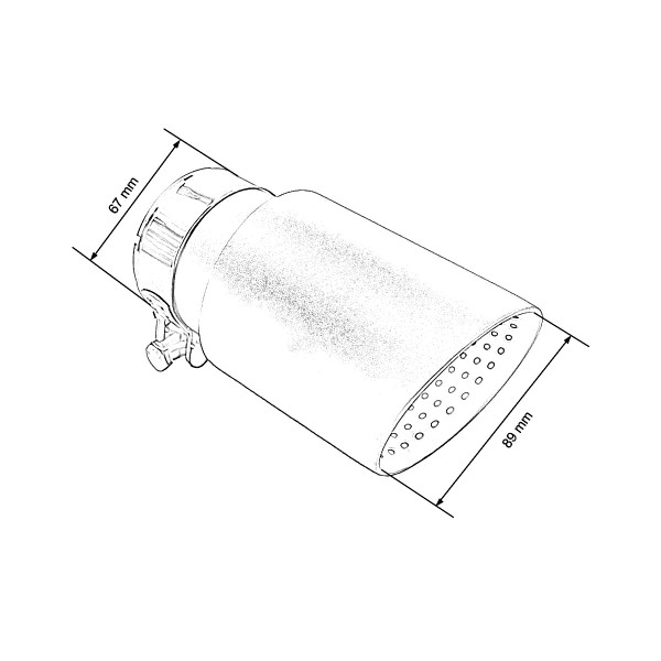 Exhaust Tip Type:17 89mm inlet 67mm Satin