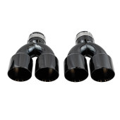 Exhaust Tip Type:36 101mmx2 inlet 67mm Black Chrome Set