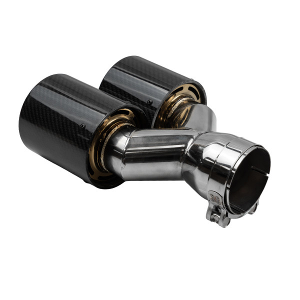 Exhaust Tip Type:50 89mmx2 inlet 70mm Carbon Gloss Set