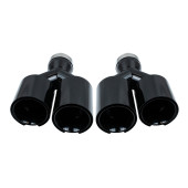 Exhaust Tip Type:52 101mmx2 inlet 70mm Black Chrome Set