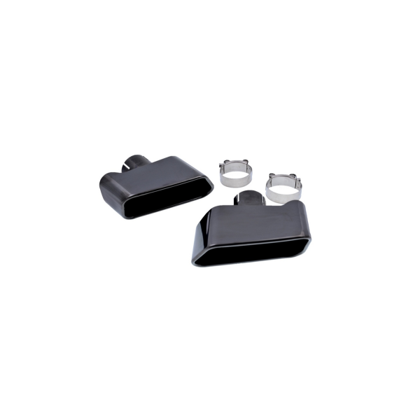 Exhaust Tail Pipes Black suitable for BMW 5 (F10) Sedan (F11) Touring 2009-2016