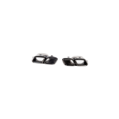 Exhaust Tail Pipes Black suitable for MERCEDES C-Class (W205) Sedan (S205) T-Model (A205) Convertibl