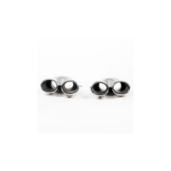 Exhaust Tail Pipes Chrome Round suitable MERCEDES C-Class W205 S205 A205 C205 Facelift 2019-2021