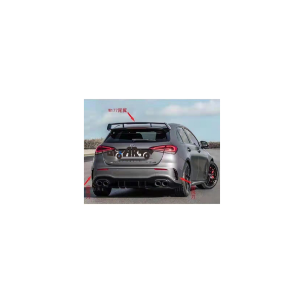 Mesh Mercedes-Benz A W177 Rear Valance Gloss Black