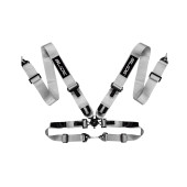 Racing seat belts Slide V2 Quick SILVER 4P 3"
