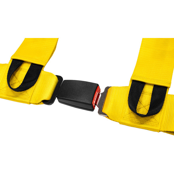 Racing seat belts Slide V2 YELLOW 4P 3" E4