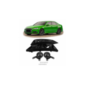 Fog Light Covers Audi A4 B9 Gloss Black