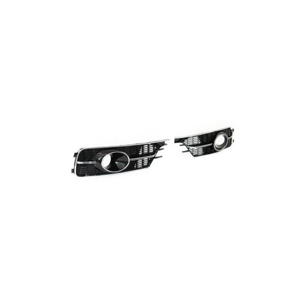 Fog Light Covers Audi A6 C7 Facelift Gloss Black