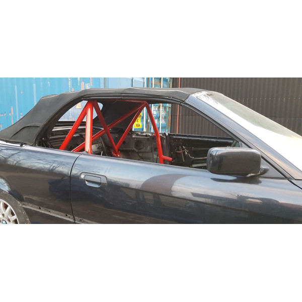 Bolt-in Half Roll Cage BMW 3 E36 Cabrio Red