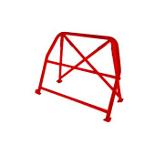 Bolt-in Half Roll Cage Fiat Seicento Cinquecento SC CC Red