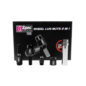 Racing bolts D1Spec Heptagon 2in1 M12x1,5 33mm Ball Black