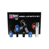 Racing bolts D1Spec Heptagon 2in1 M12x1,5 33mm Ball Blue