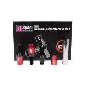 Racing bolts D1Spec Heptagon 2in1 M14x1,25 30mm Cone Red