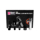 Racing bolts D1Spec Heptagon 2in1 M14x1,5 30mm Cone Black