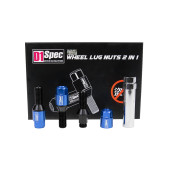 Racing bolts D1Spec Heptagon 2in1 M14x1,5 30mm Cone Blue