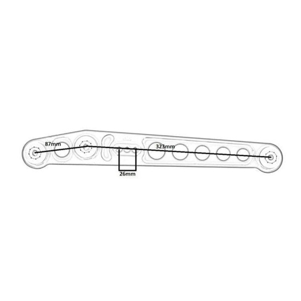 Control arms Honda Civic VI Rear Lower Black LCA